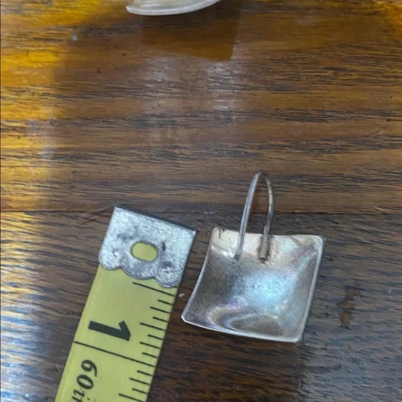 Vintage 925 silver Mexico dangle pierced earrings jewelry - Picture 9 of 13